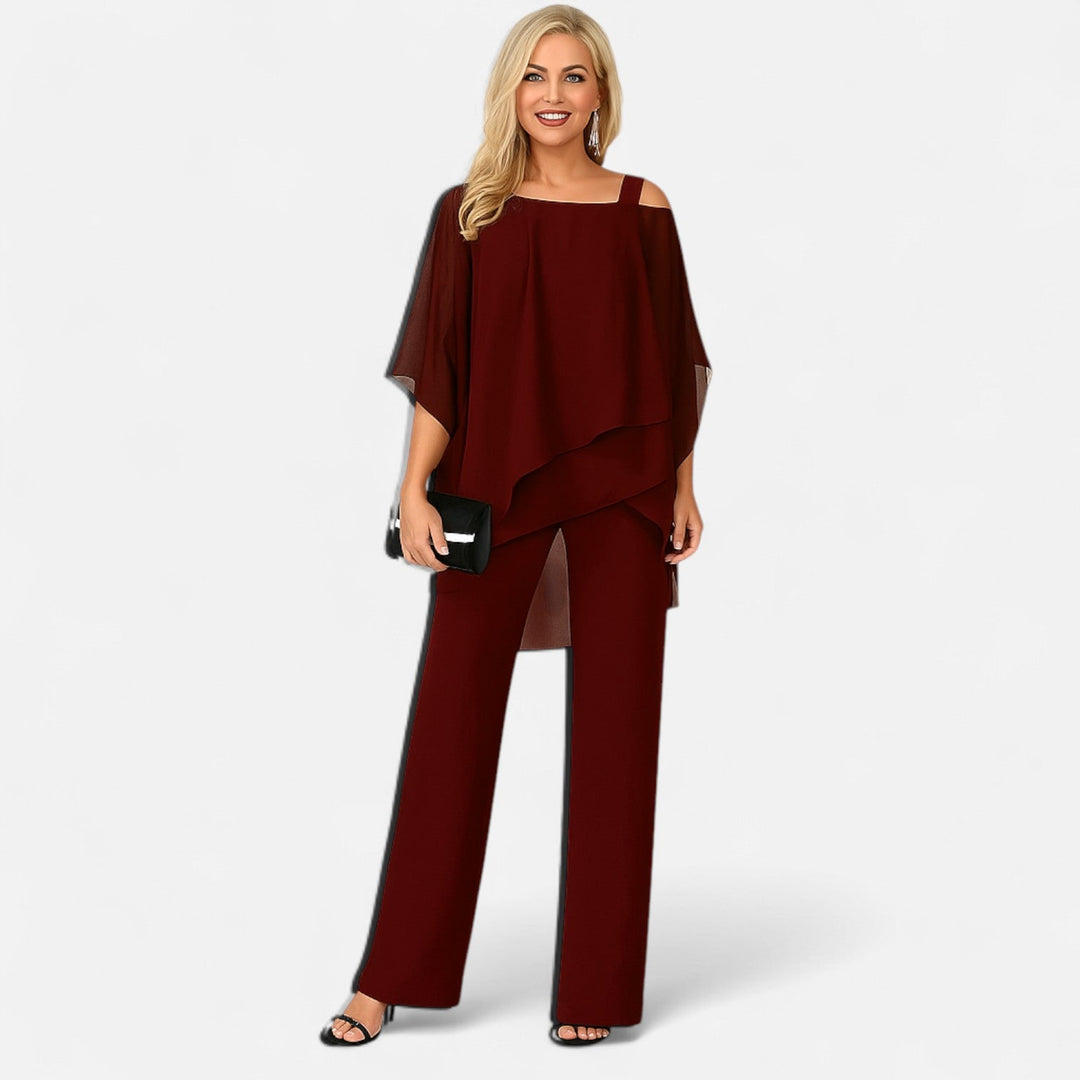 Zweiteiliges Sommer-Set für Damen: Oberteil und Hose