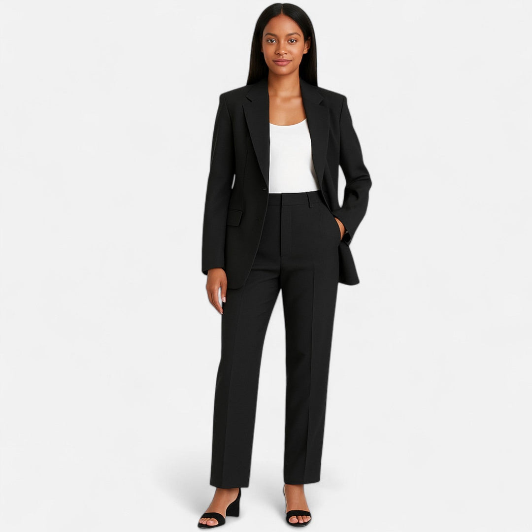 Damen-Zweiteiler: Blazer und Hose aus Stretchstoff