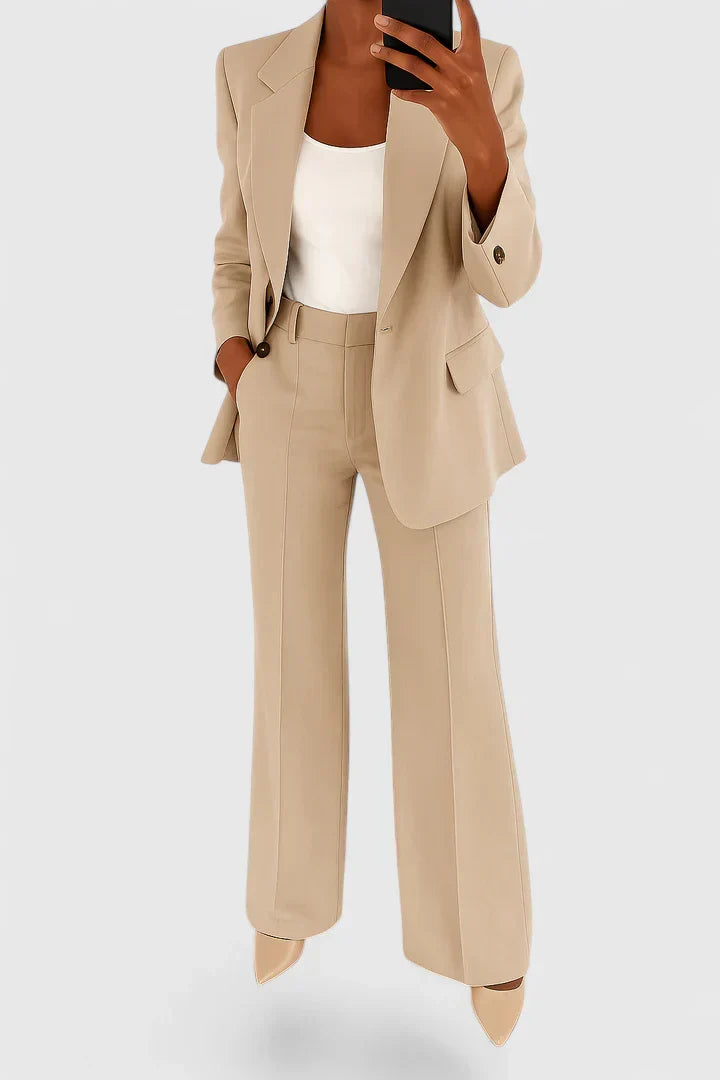 Yvonne | Damen Maßgeschneiderter Blazer Hosen Set