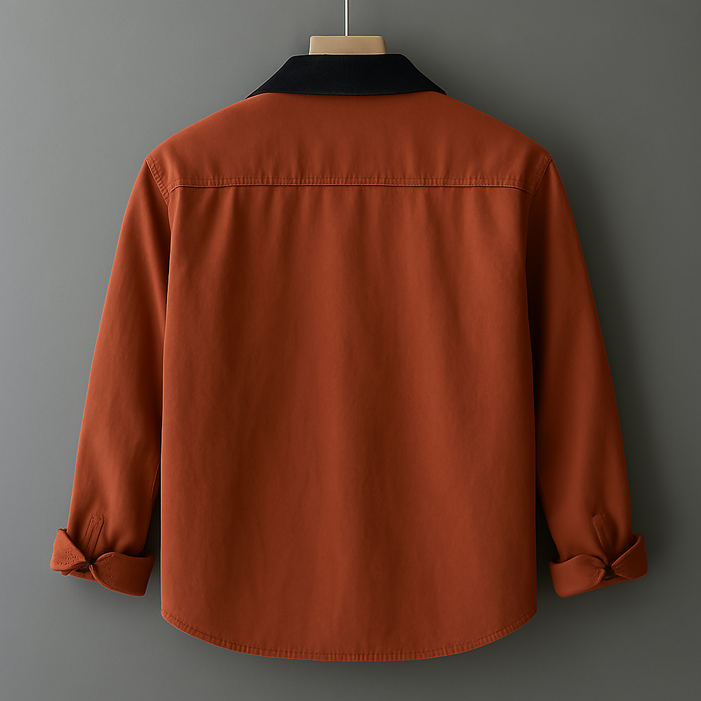 Langarm Bluse Hemd | Klassischer Kragen mit Knopfleiste