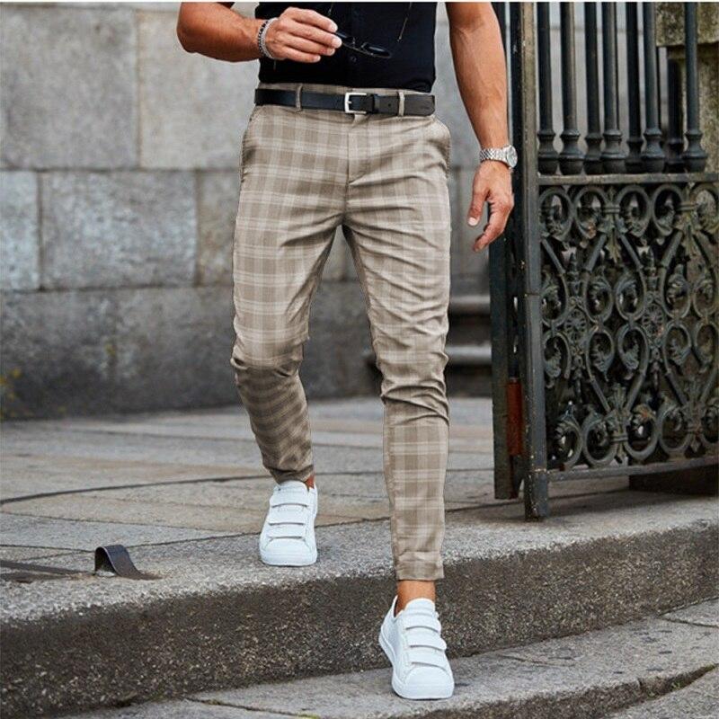 Chinohose Herren | Kariertes Design & schlanke Silhouette