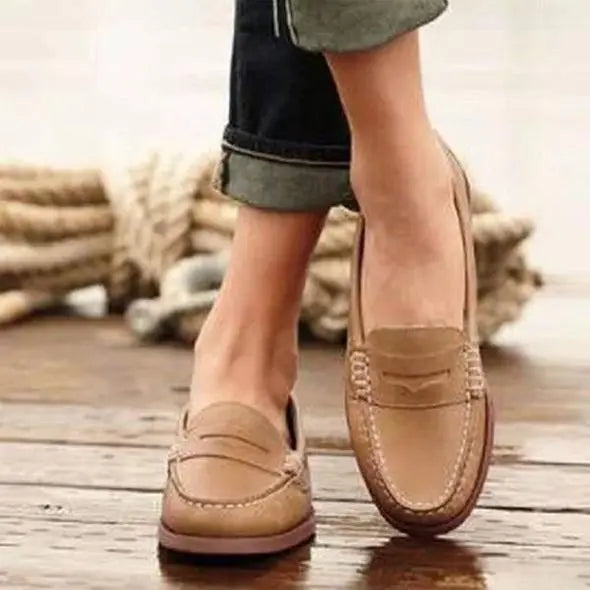 Damen Penny Loafers | Kunstleder
