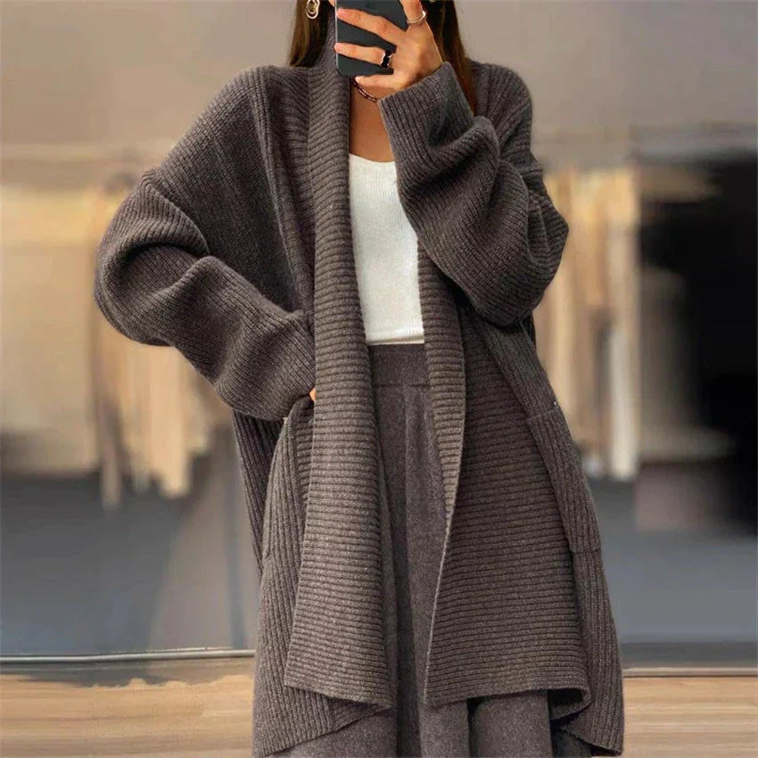 Colette - Warme Strickjacke in Übergröße Winterpulli