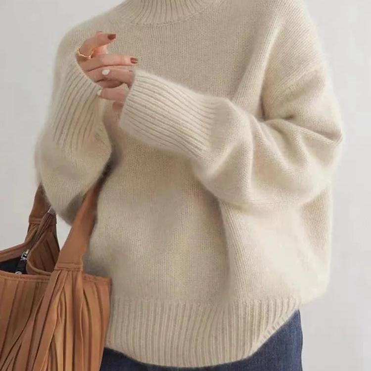 Olivia | Damen Winter Oversized Rollkragenpullover