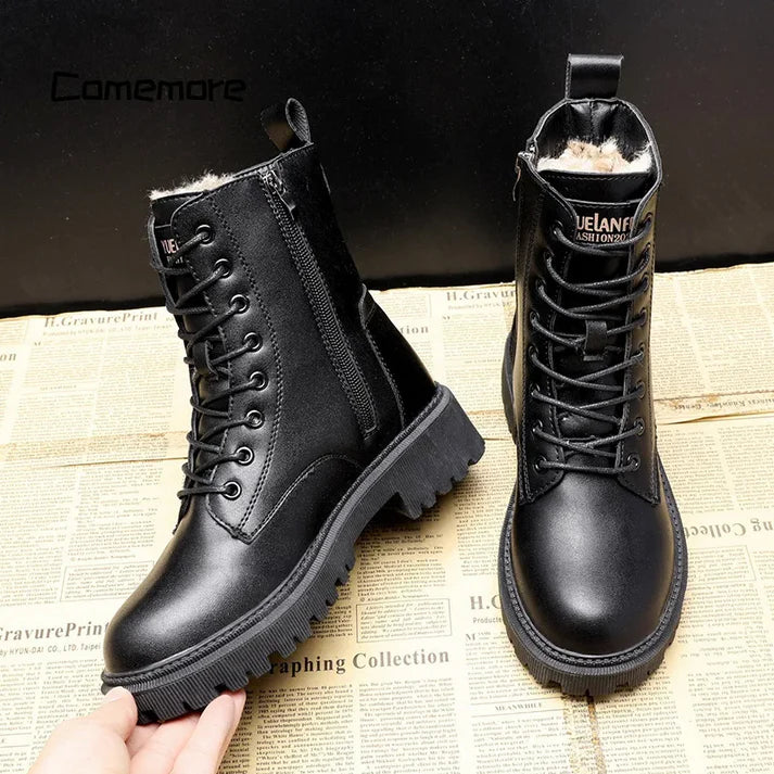 Adelpha – Schwarze Winterstiefel für kalte Tage
