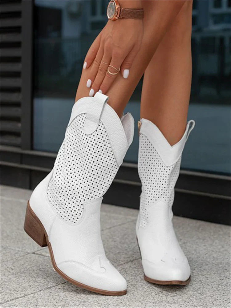 Cowboystiefel Damen | Reißverschluss & Atmungsaktiver Komfort