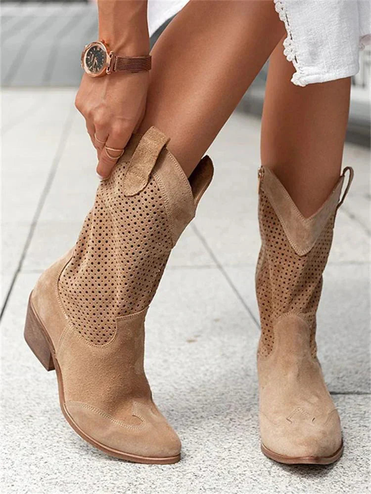 Cowboystiefel Damen | Reißverschluss & Atmungsaktiver Komfort