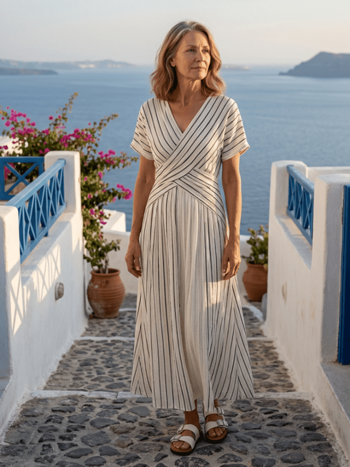 Cressida | Elegantes Midikleid Sommer – Überkreuzte Taille für Femininität 0