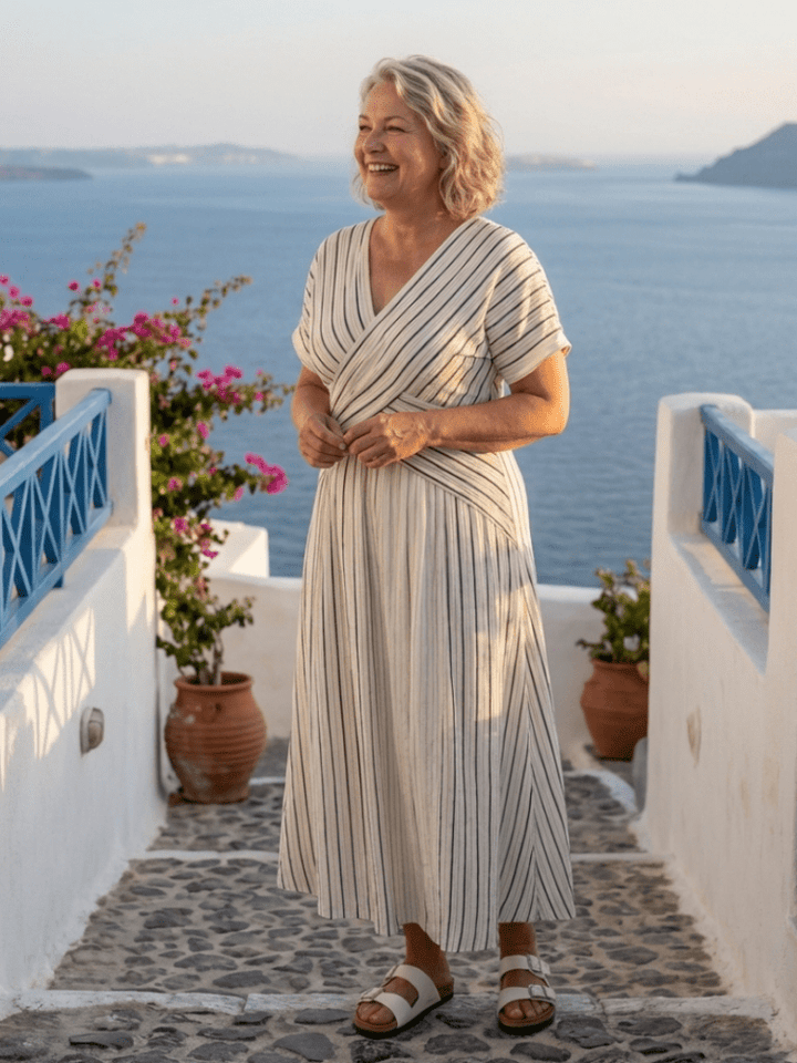 Cressida | Elegantes Midikleid Sommer – Überkreuzte Taille für Femininität 3
