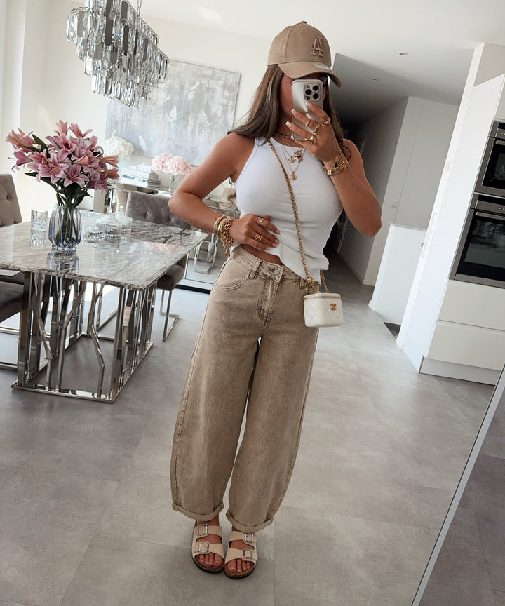 Pantoletten Velana Beige
