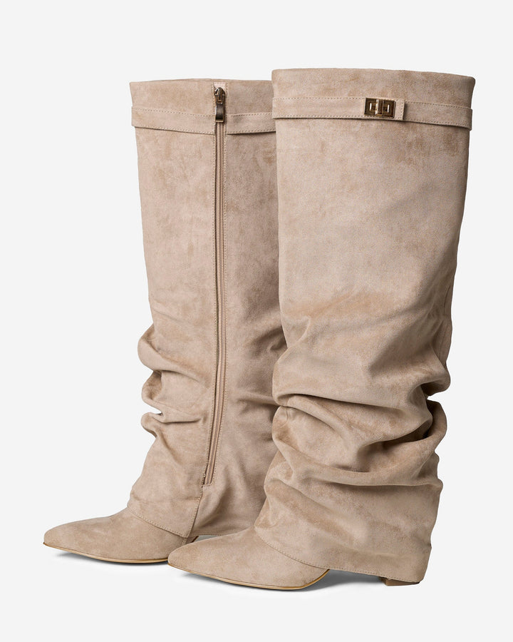 Damen-Kniehohe Stiefel Wildleder | Slouchy