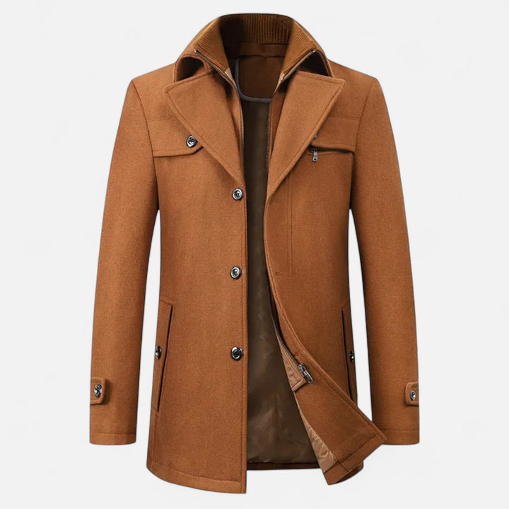 Max | Eleganter und warmer Herren-Wollmantel für den Winter