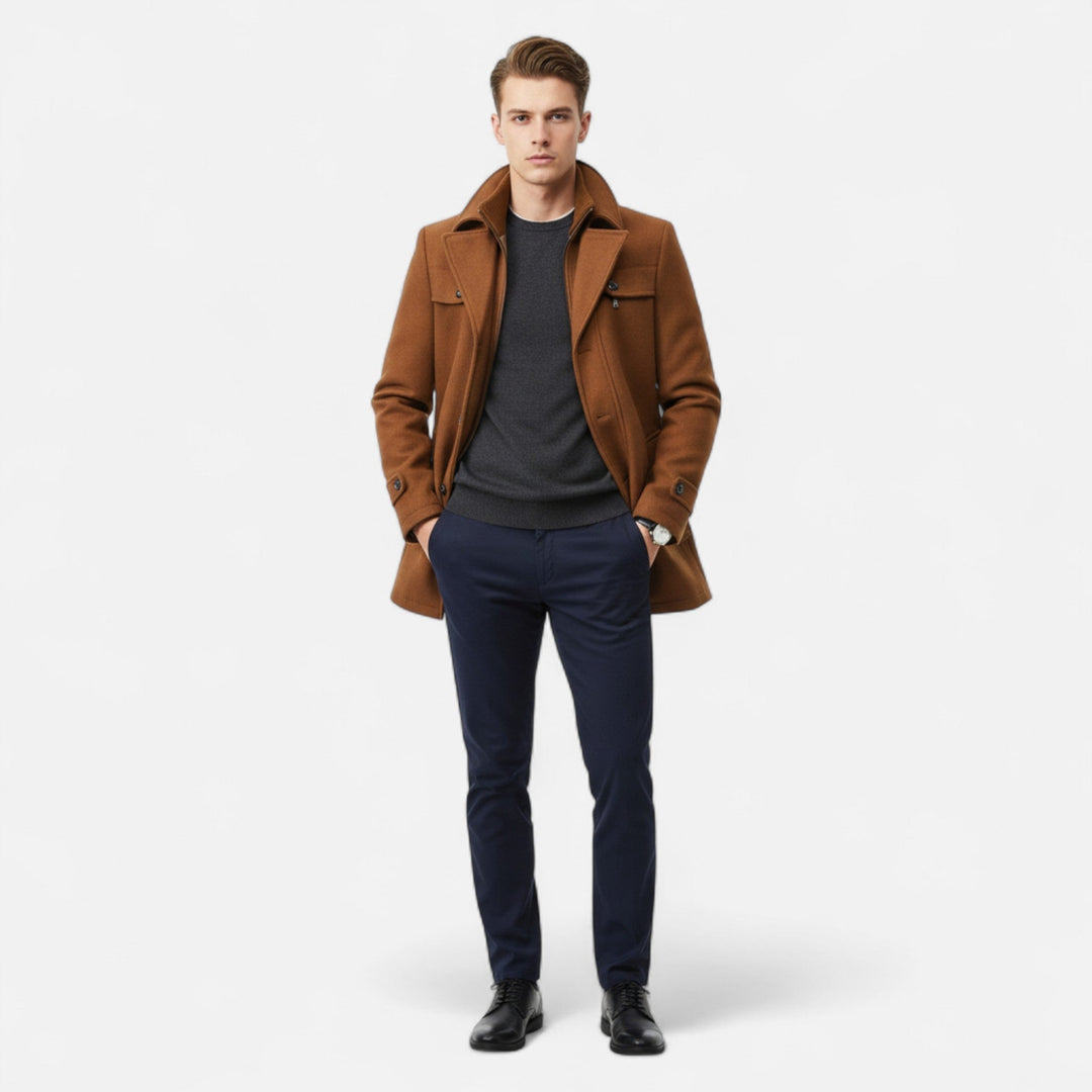 Max | Eleganter und warmer Herren-Wollmantel für den Winter