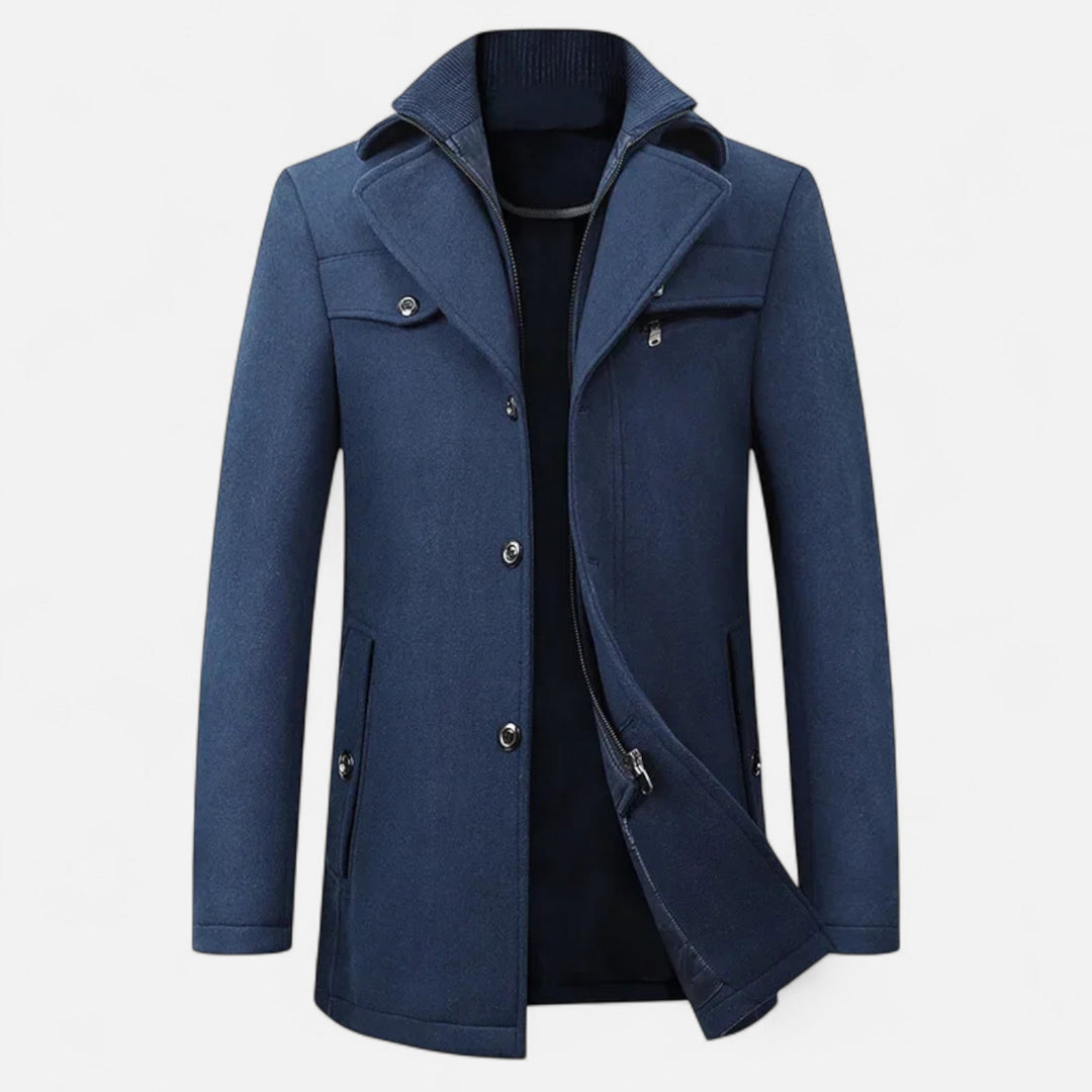 Max | Eleganter und warmer Herren-Wollmantel für den Winter
