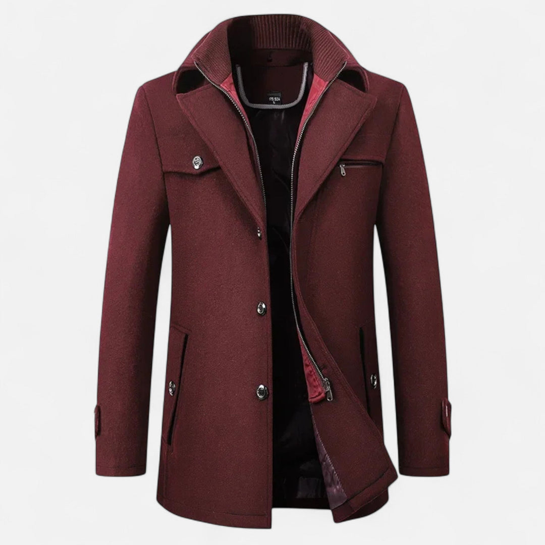 Max | Eleganter und warmer Herren-Wollmantel für den Winter