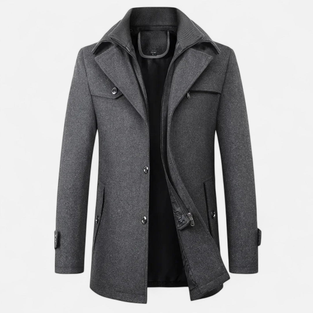 Max | Eleganter und warmer Herren-Wollmantel für den Winter
