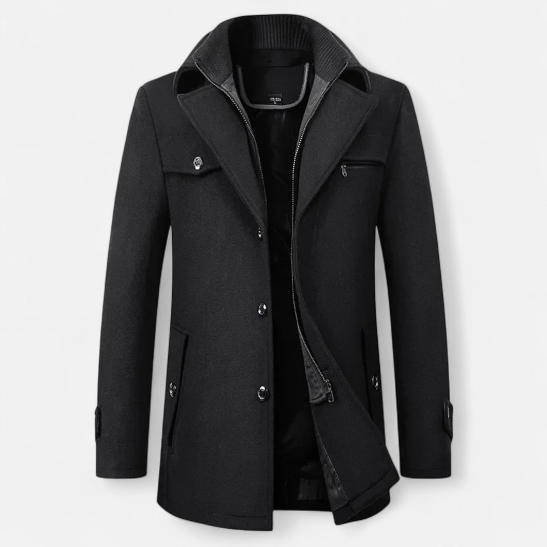 Max | Eleganter und warmer Herren-Wollmantel für den Winter