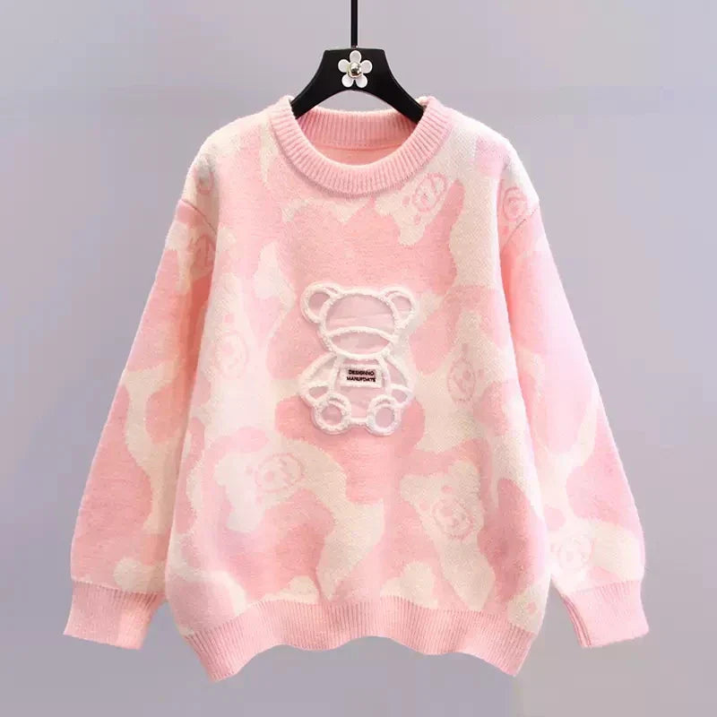 Daisy - Bunter Pullover mit Perlen