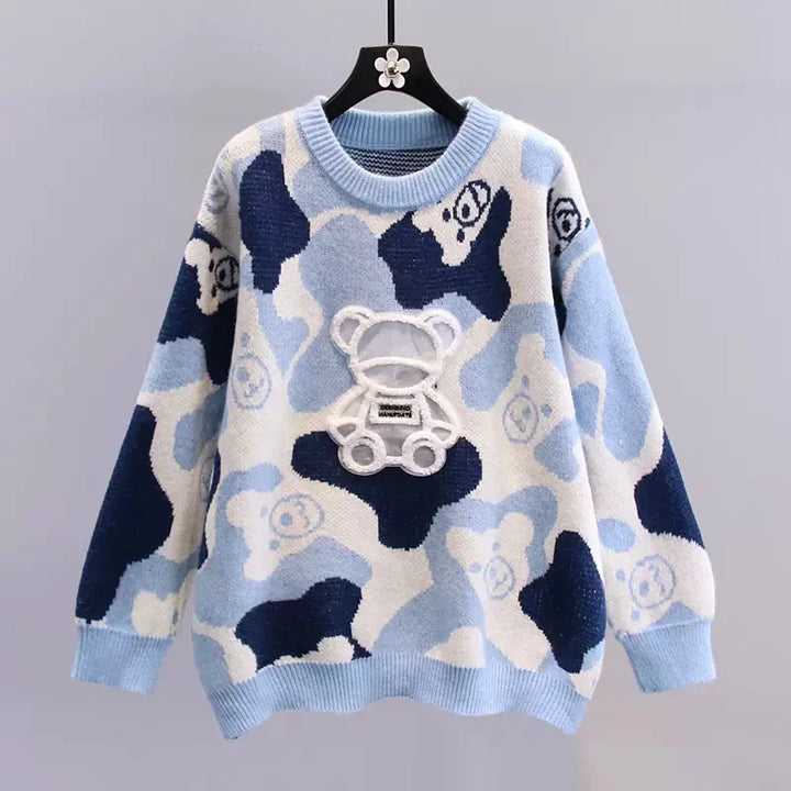 Daisy - Bunter Pullover mit Perlen