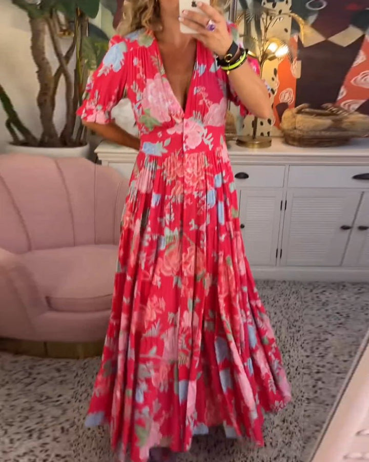 Damen Blumen Maxikleid – Celeste