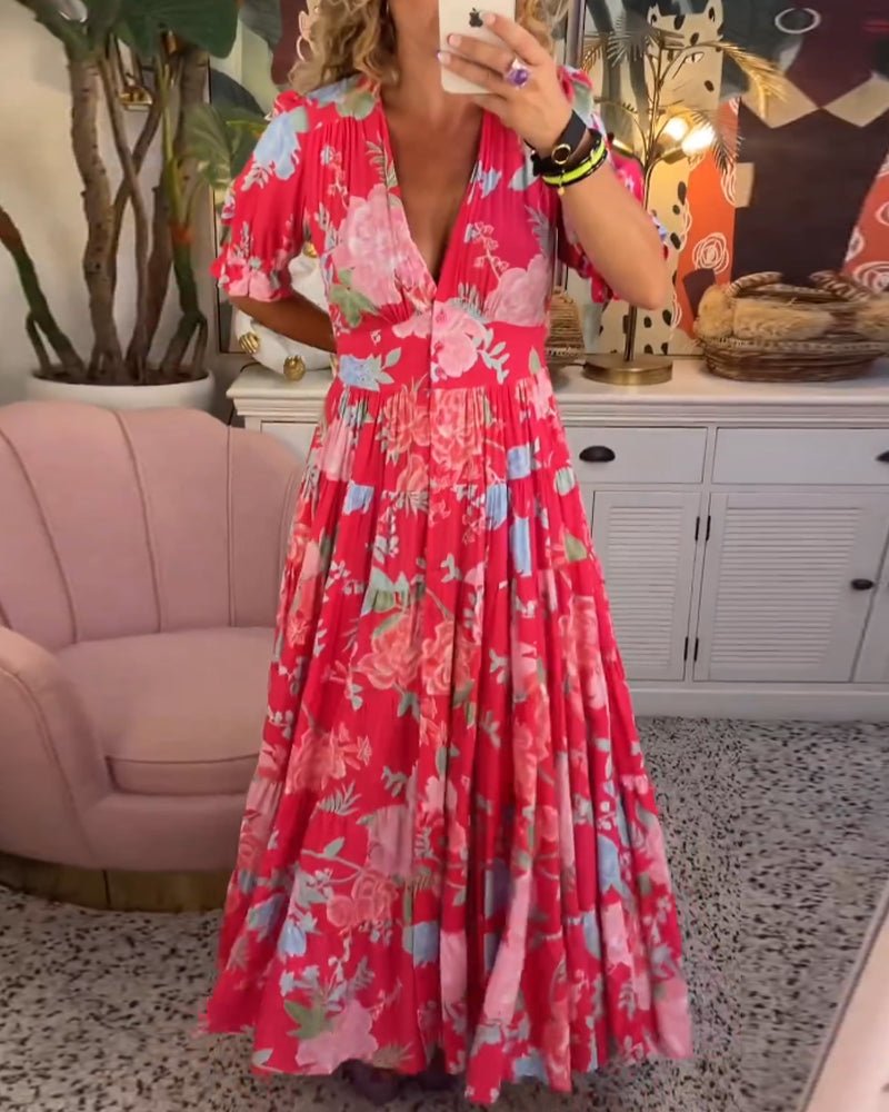 Damen Blumen Maxikleid – Celeste