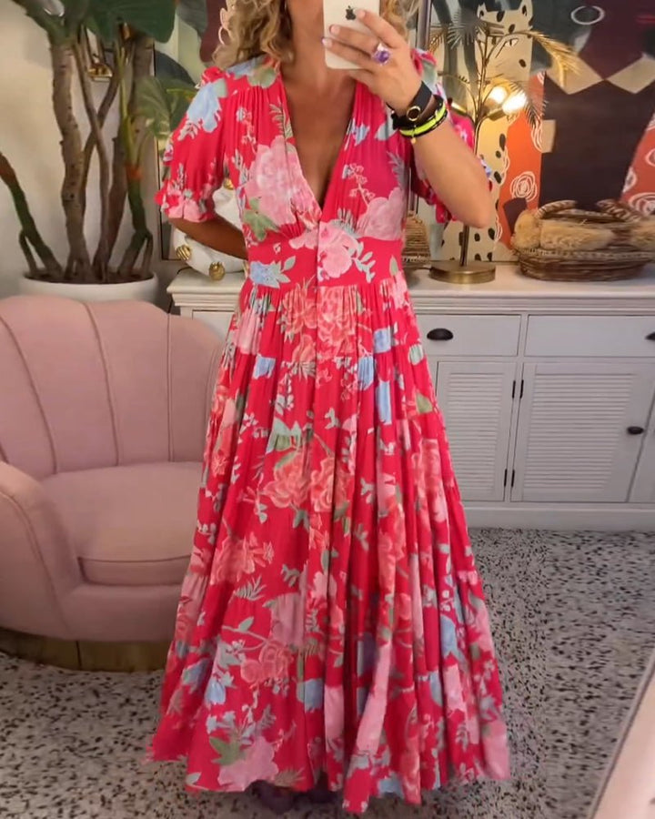 Damen Blumen Maxikleid – Celeste
