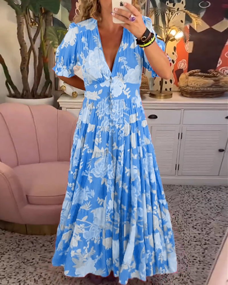 Damen Blumen Maxikleid – Celeste