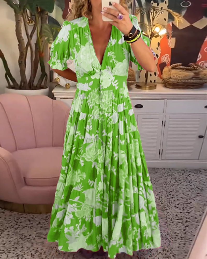 Damen Blumen Maxikleid – Celeste
