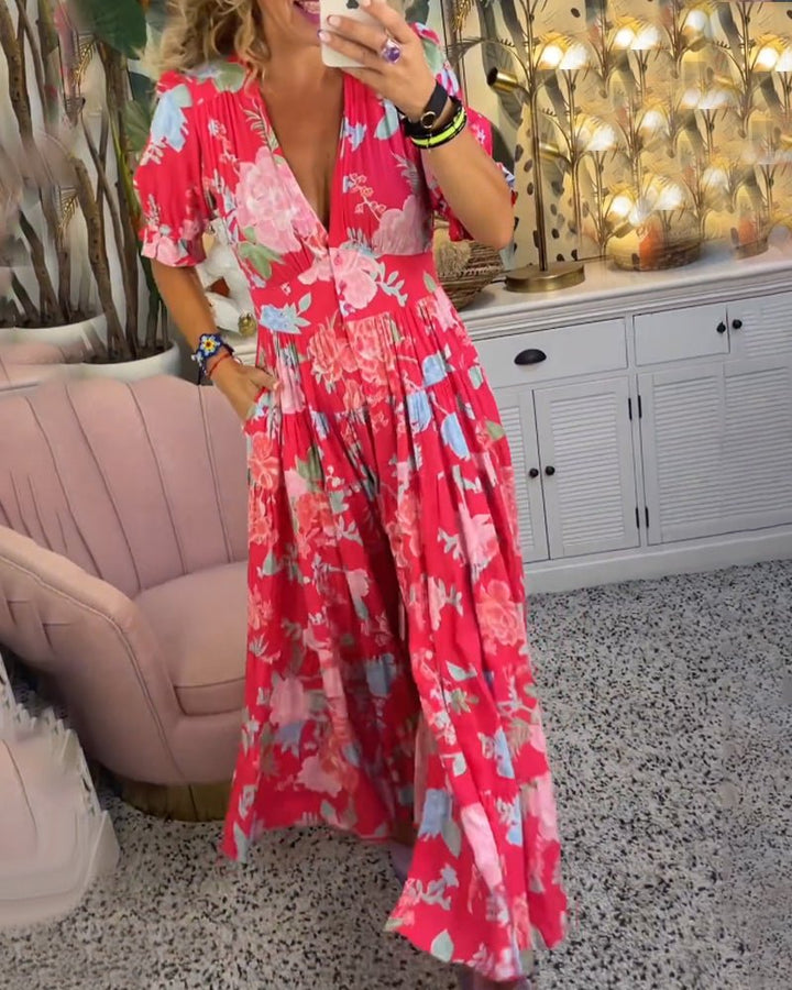 Damen Blumen Maxikleid – Celeste