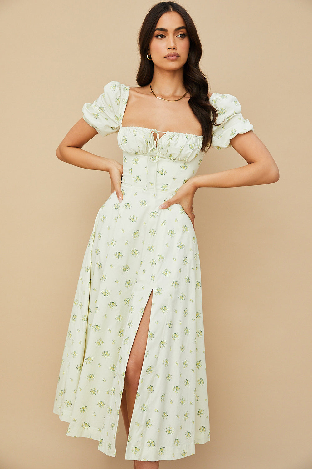Damen Blumen Midikleid - Lina