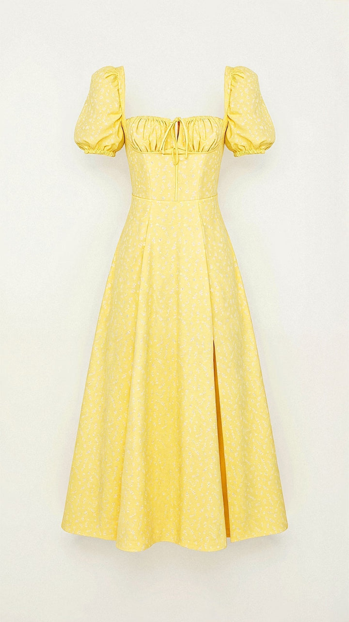 Damen Blumen Sommer Midi Kleid - Aurora