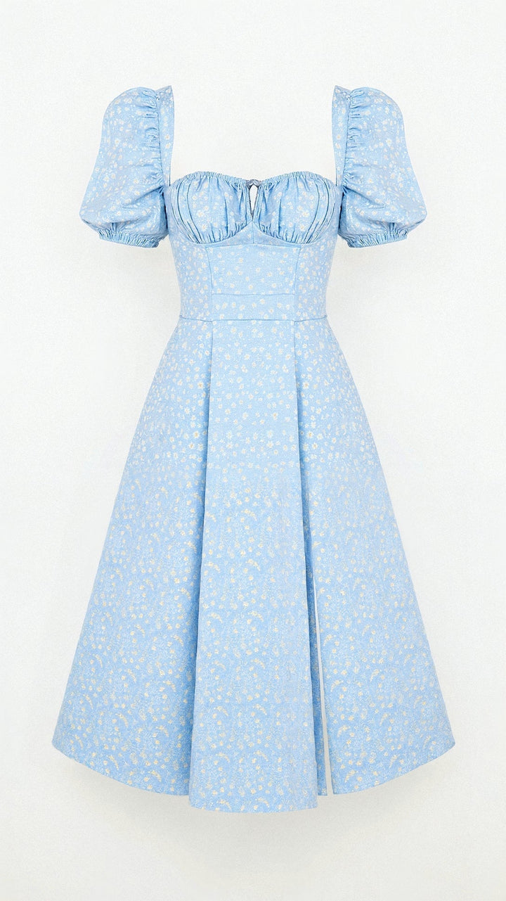 Damen Blumen Sommer Midi Kleid - Aurora