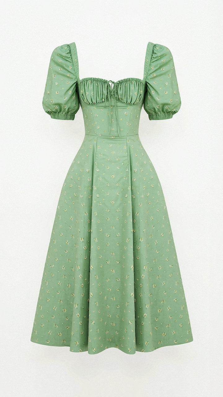 Damen Blumen Sommer Midi Kleid - Aurora