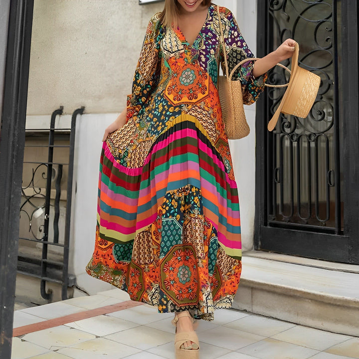 Damen Boho Freizeit Maxikleid - Sophia