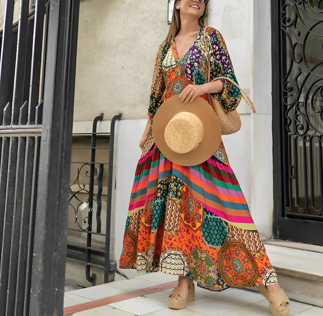 Damen Boho Freizeit Maxikleid - Sophia
