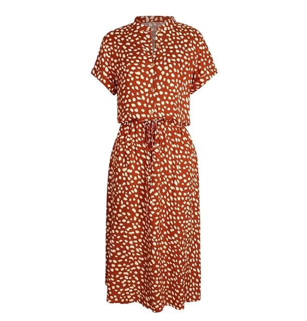 Damen Casual Bedrucktes Midi Kleid - Isla