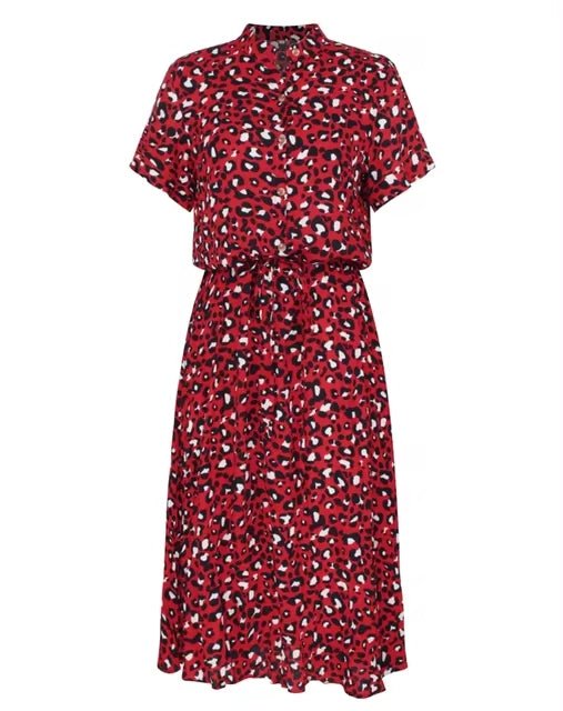Damen Casual Bedrucktes Midi Kleid - Isla