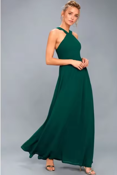 Damen Casual Maxi Kleid - Leoney