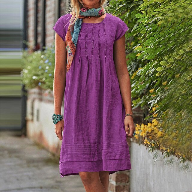 Damen Casual Sommer Midi Kleid - Isabella