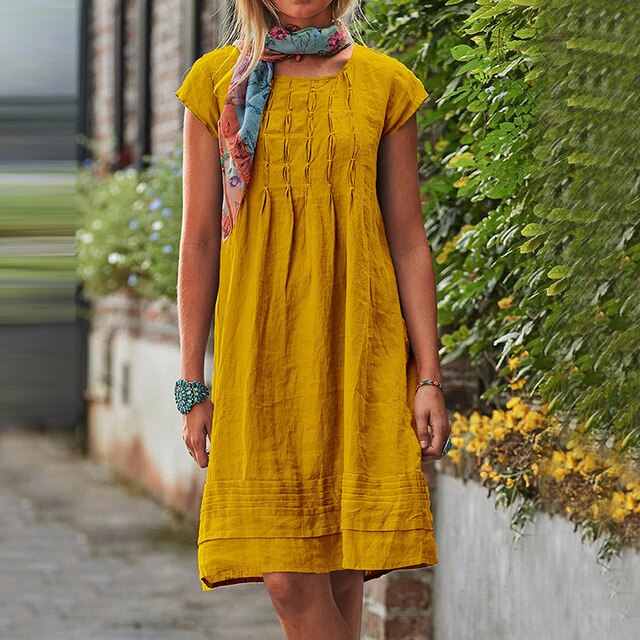 Damen Casual Sommer Midi Kleid - Isabella