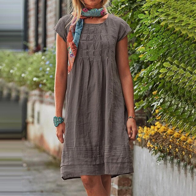 Damen Casual Sommer Midi Kleid - Isabella