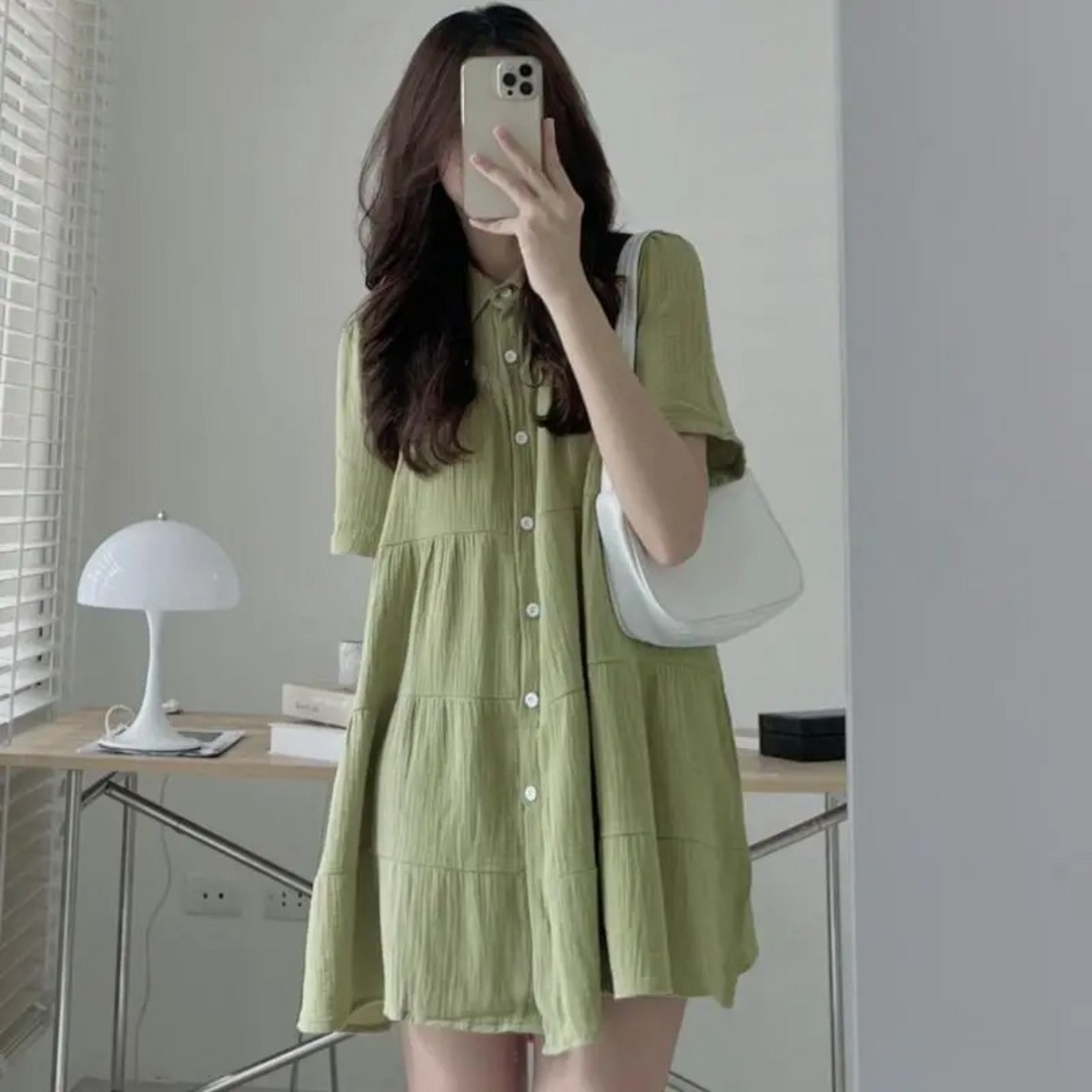 Damen Einfache Shirt Mini Kleid - Ivy