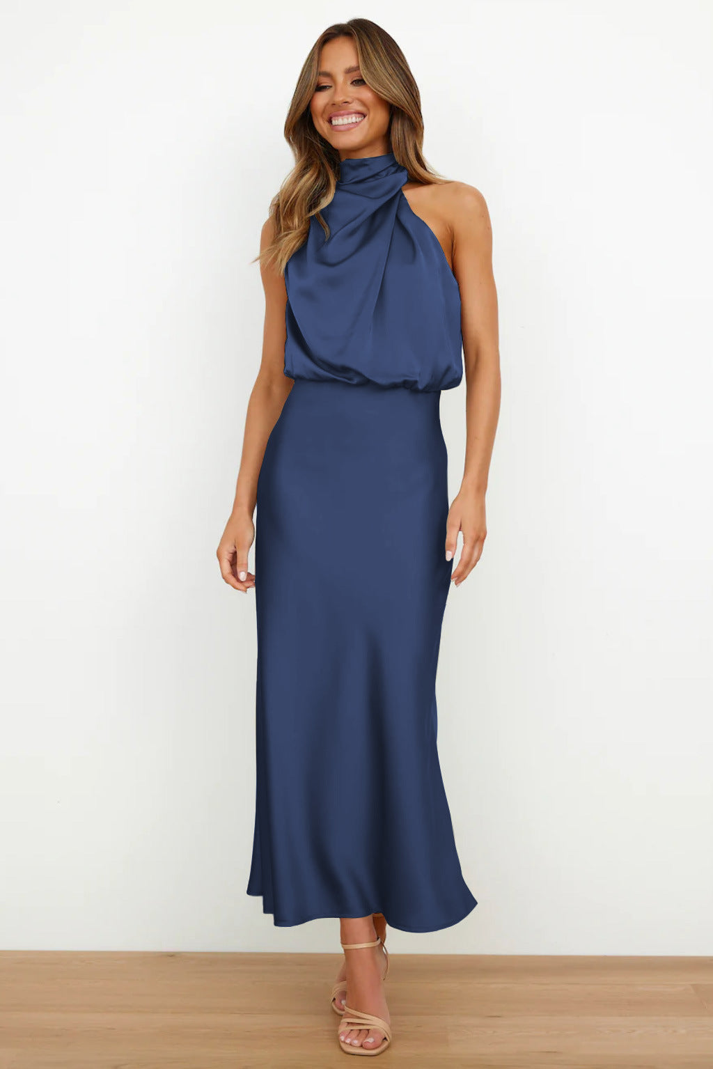 Damen Elegante Halter Midi Kleid - Lily