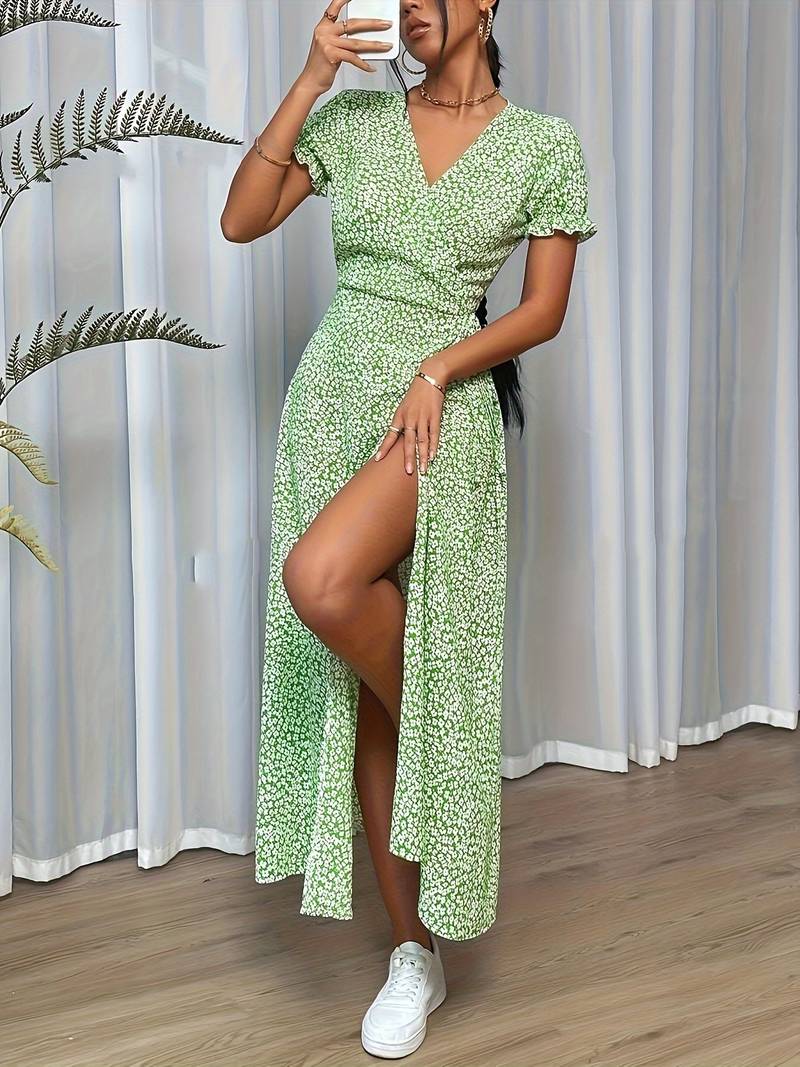 Damen Elegantes Blumenmuster Maxi Kleid - Lily