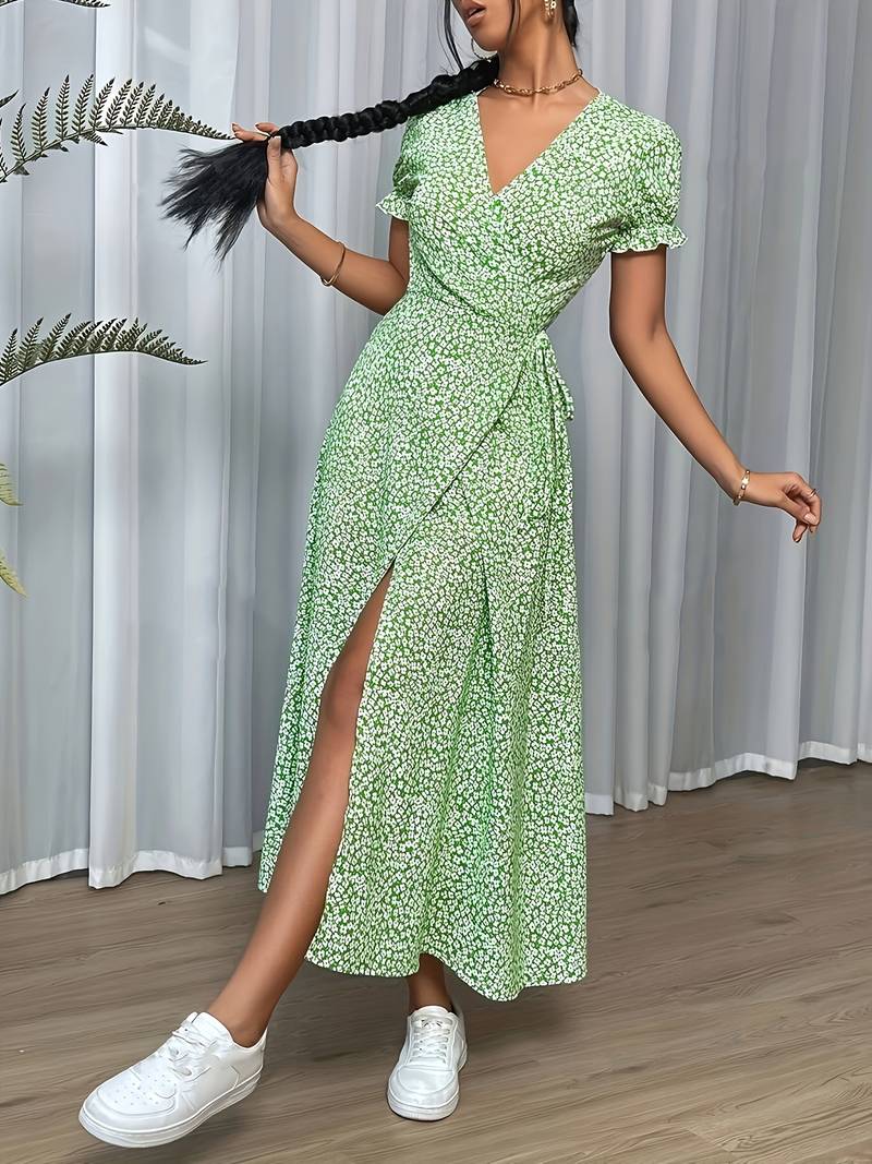 Damen Elegantes Blumenmuster Maxi Kleid - Lily