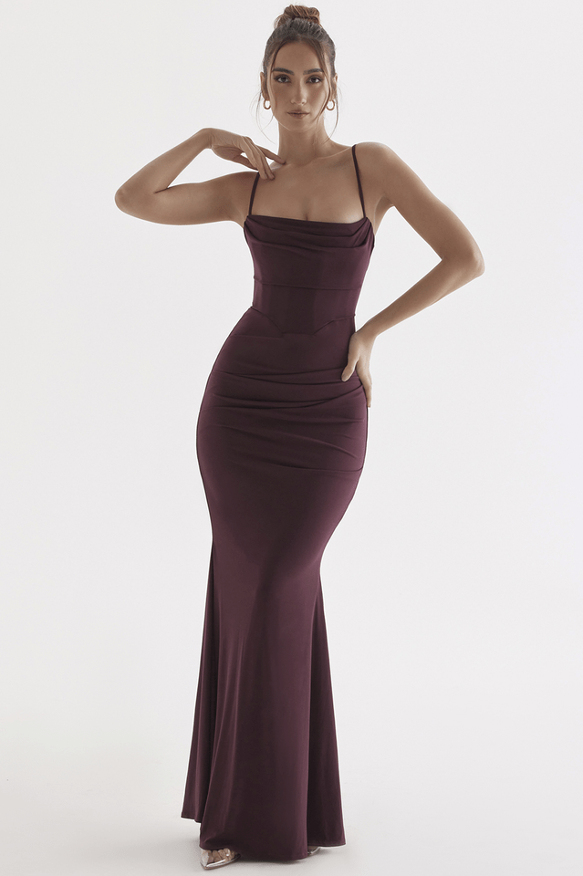 Damen Elegantes Korsett Maxikleid - Clara