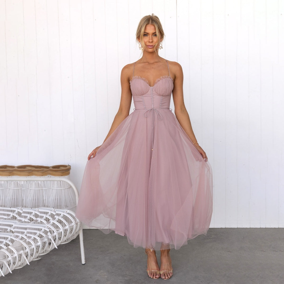 Damen Elegantes Party Midi Kleid - Alexa