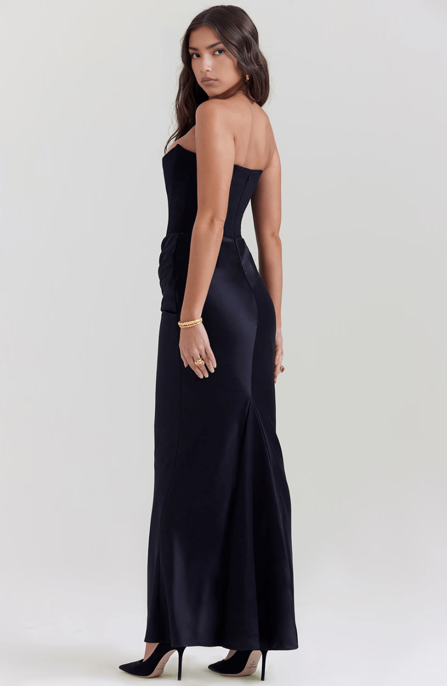 Damen Elegantes Strapless Maxikleid - Mia