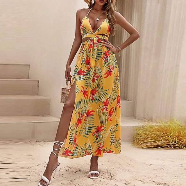 Damen Floral Maxi Kleid - Isabelle