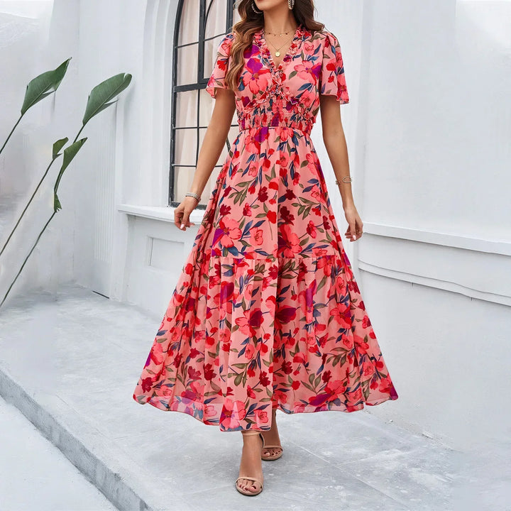 Damen Floral Sommer Maxi Kleid - Sofia
